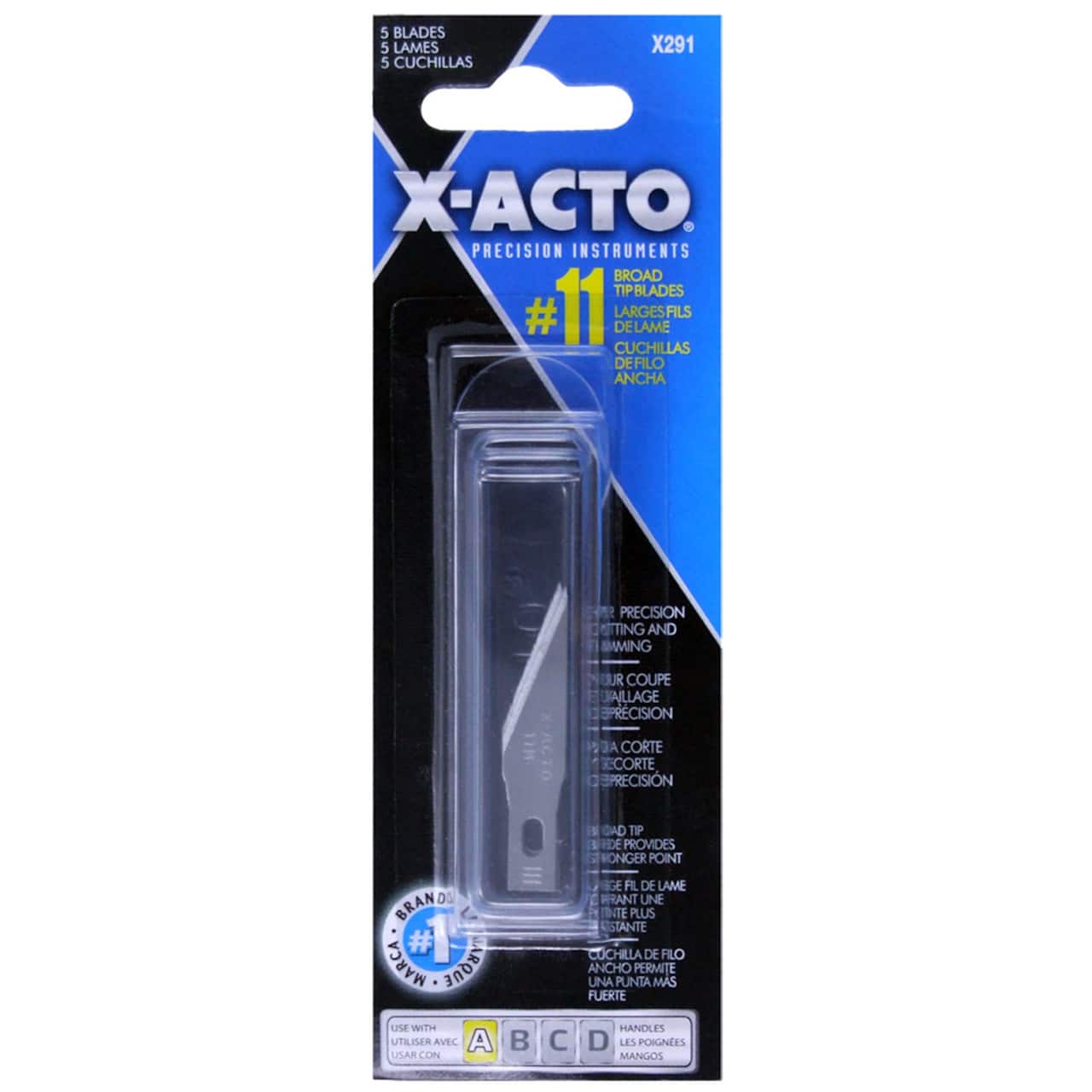 12 Packs: 5 ct. (60 total) X-ACTO® #11 Broad Tip Blades